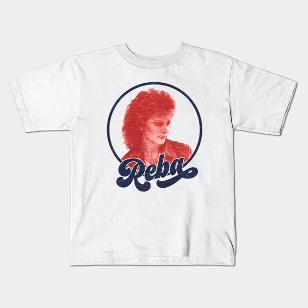 Reba McEntire // Vintage Style Fan REBA Kids T-Shirt by Anisa Wati